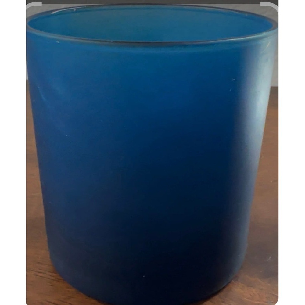 Neiman Marcus Frosted  glass candle jar.‎